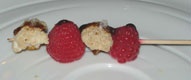 Raspberries & skewer : ラズベリー&酢漬けカリフラワー